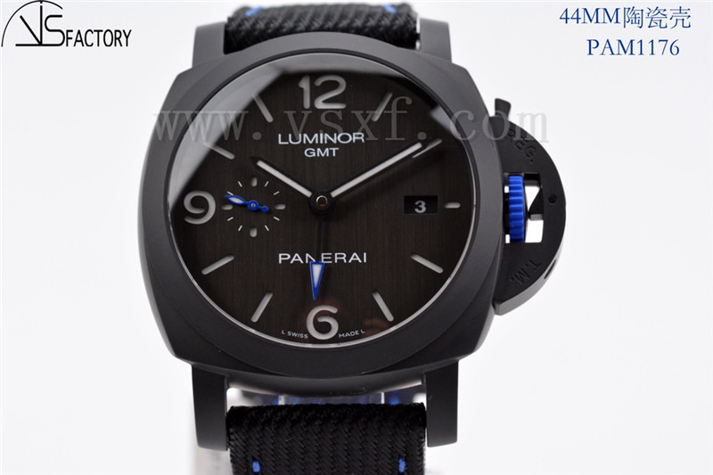 VS厂沛纳海pam1176 Bucherer Blue黑化陶瓷限量版插图6