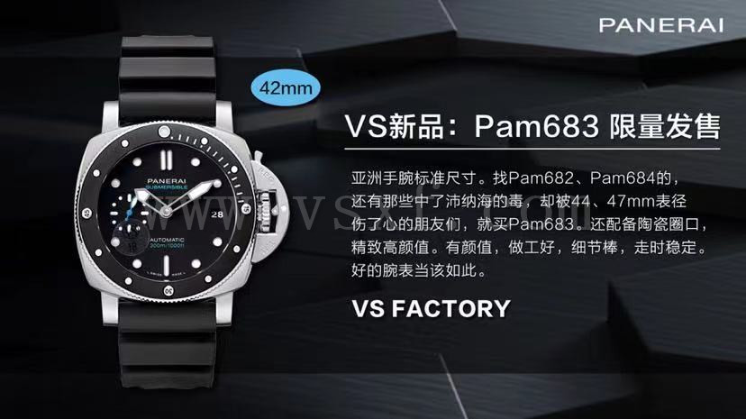VS厂沛纳海pam683腕表评测,42mm蓝字小海王插图