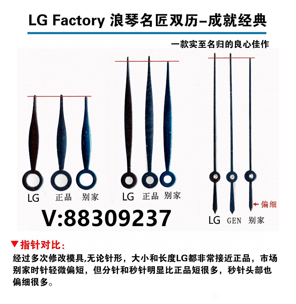 LG厂浪琴名匠双历对比正品和市场版本怎么样插图2