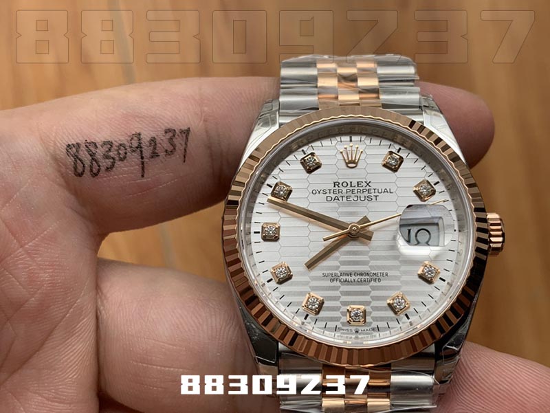 VS厂劳力士日志36型钻刻格子纹白盘款复刻腕表细节评测-VS劳力士手表如何插图