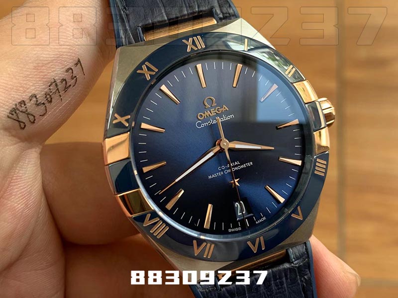 VS厂欧米茄41星座间玫瑰金蓝陶瓷蓝盘款复刻腕表会不会一眼假-VS手表会一眼假吗插图