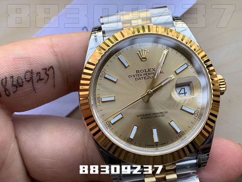 VS厂劳力士日志41毫米间金款香槟金盘复刻腕表能过专柜吗-复刻表能不能过专柜插图1