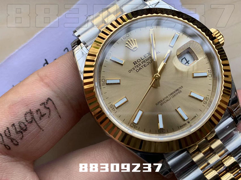 VS厂劳力士日志41毫米间金款香槟金盘复刻腕表能过专柜吗-复刻表能不能过专柜插图