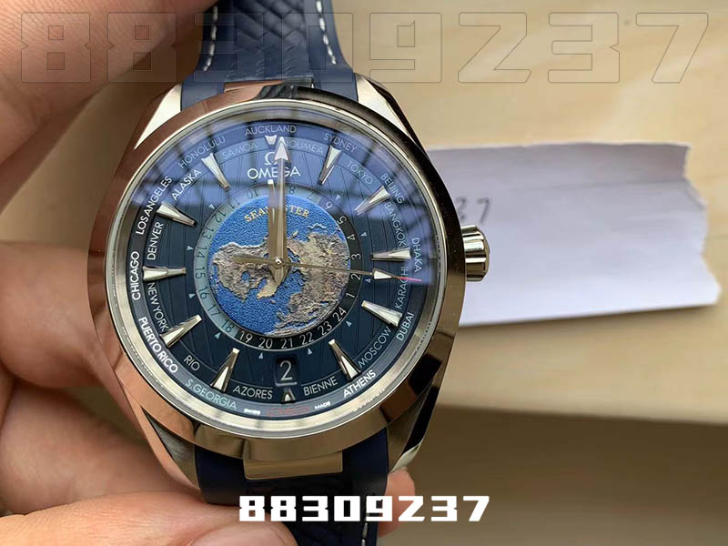 VS厂欧米茄海马150米GMT款复刻手表会一眼假吗-SBF海马世界时复刻表插图