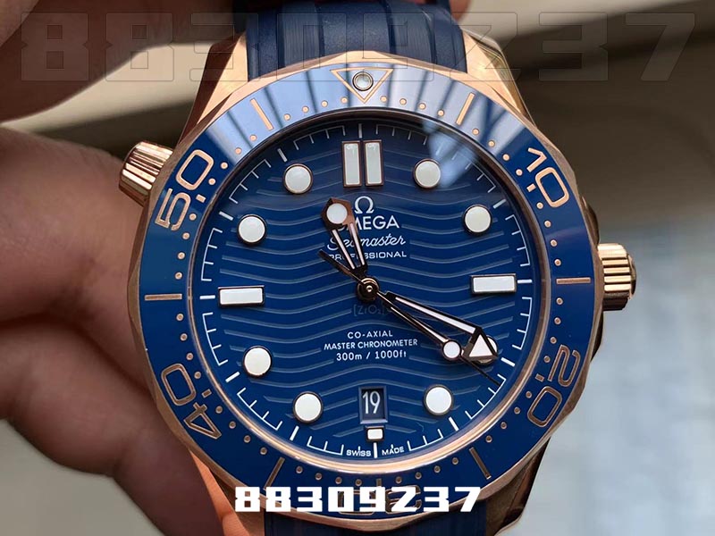 VS厂欧米茄海马300玫瑰金陶瓷蓝盘款复刻腕表值得入手吗-VS手表插图2