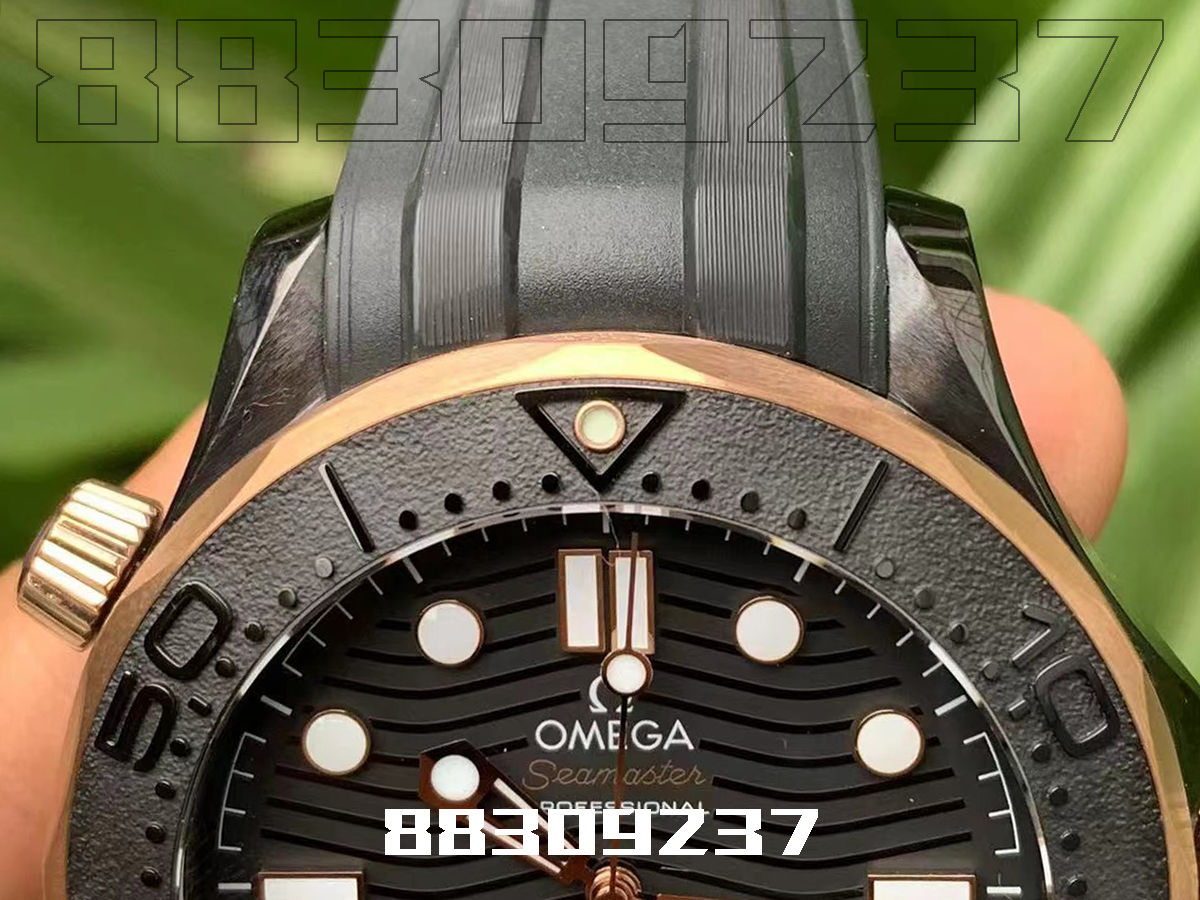 VS厂欧米茄海马300M金墨黑复刻腕表做工评测-VS玫瑰金墨黑海马插图2