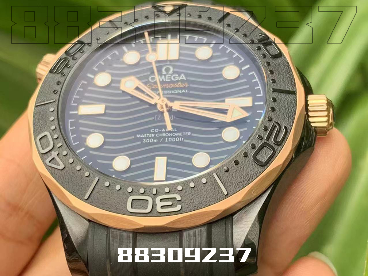 VS厂欧米茄海马300M金墨黑复刻腕表做工评测-VS玫瑰金墨黑海马插图1