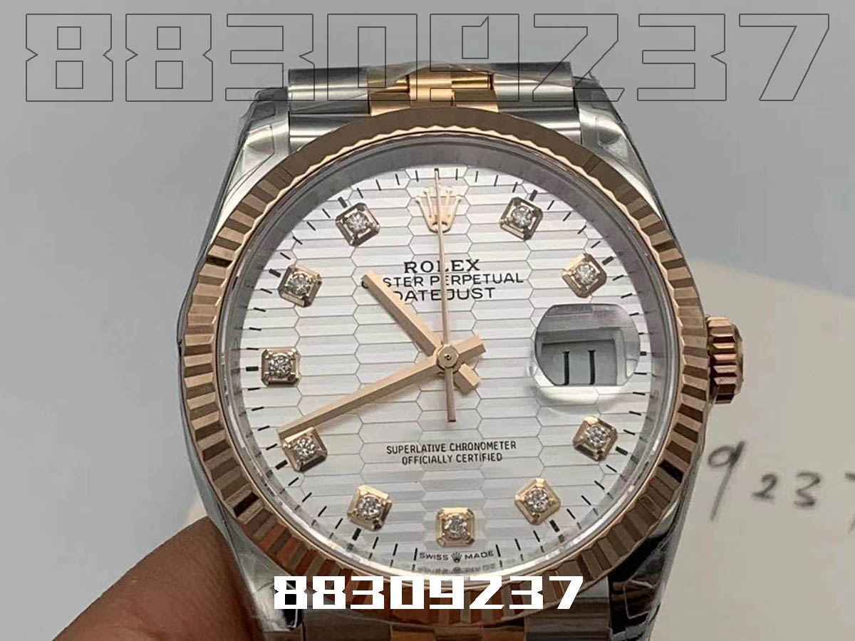 VS厂劳力士36间玫瑰金日志系列白格纹盘复刻手表做工细节如何-VS日志手表插图