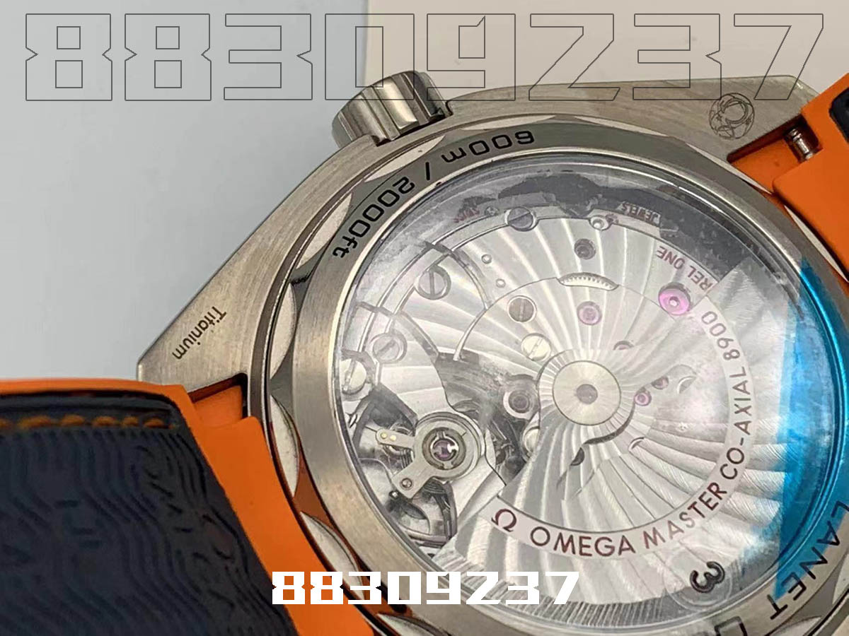 VS厂欧米茄四分之一橙钛金属款复刻手表细节做工怎样-SBF欧米茄海马600如何插图5