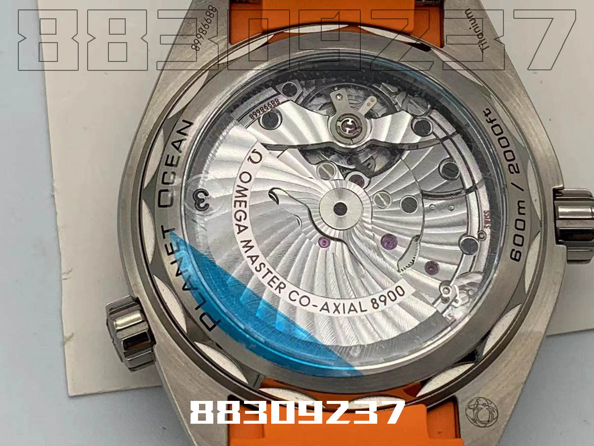 VS厂欧米茄四分之一橙钛金属款复刻手表细节做工怎样-SBF欧米茄海马600如何插图3