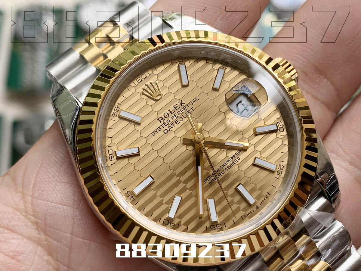 VS厂劳力士41间金日志格子款复刻手表值得购买-复刻表值得入手吗插图